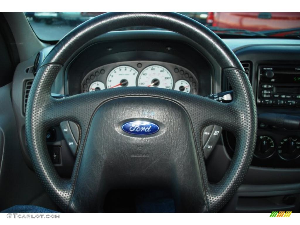 2001 Ford Escape XLT V6 Medium Graphite Grey Steering Wheel Photo #52748112