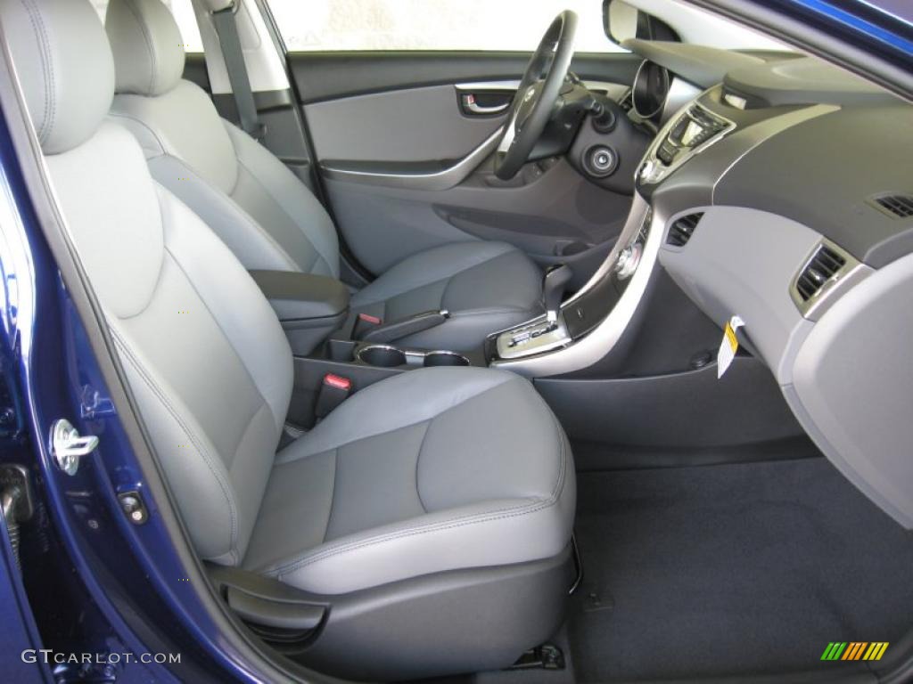 2012 Elantra Limited - Indigo Night Blue / Gray photo #19