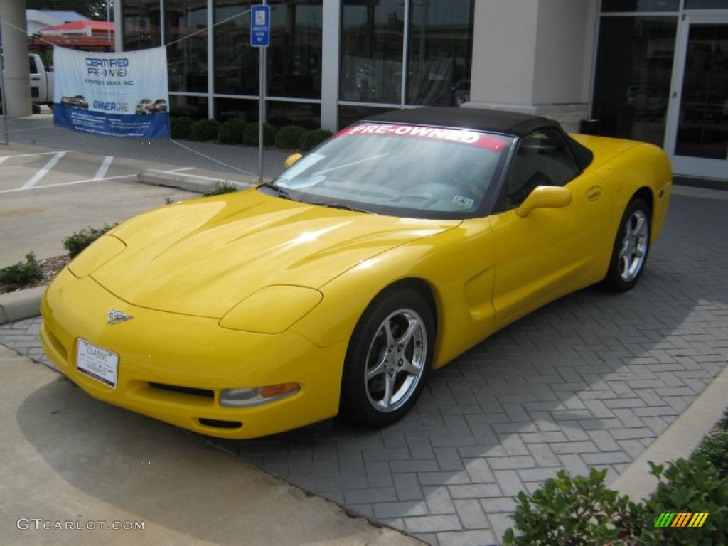 2003 Corvette Convertible - Millenium Yellow / Black photo #1