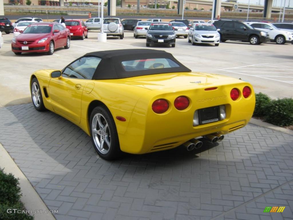 2003 Corvette Convertible - Millenium Yellow / Black photo #3