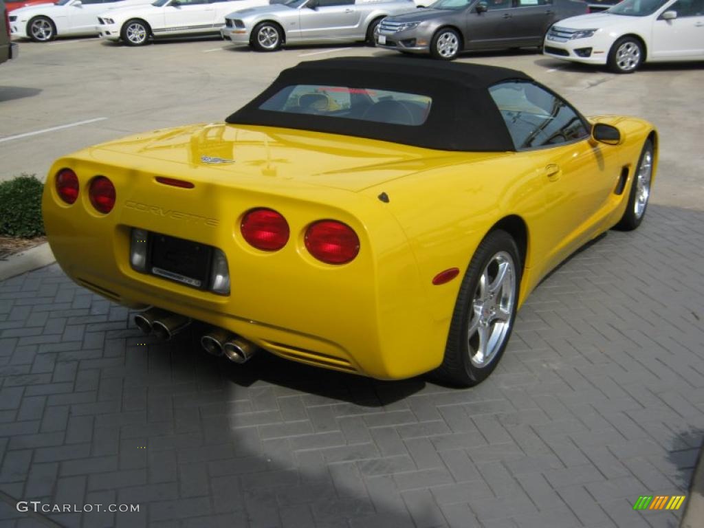 2003 Corvette Convertible - Millenium Yellow / Black photo #5