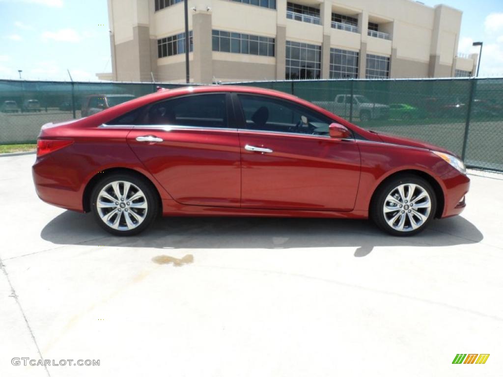 Sparkling Ruby Red 2012 Hyundai Sonata SE Exterior Photo #52751688