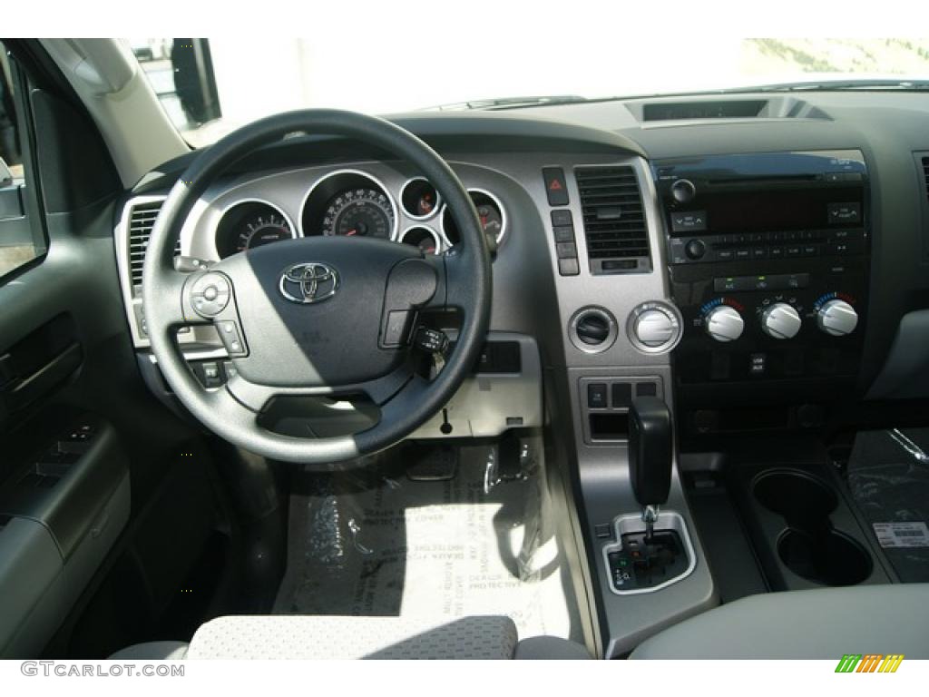 2011 Tundra TRD Double Cab 4x4 - Super White / Graphite Gray photo #9