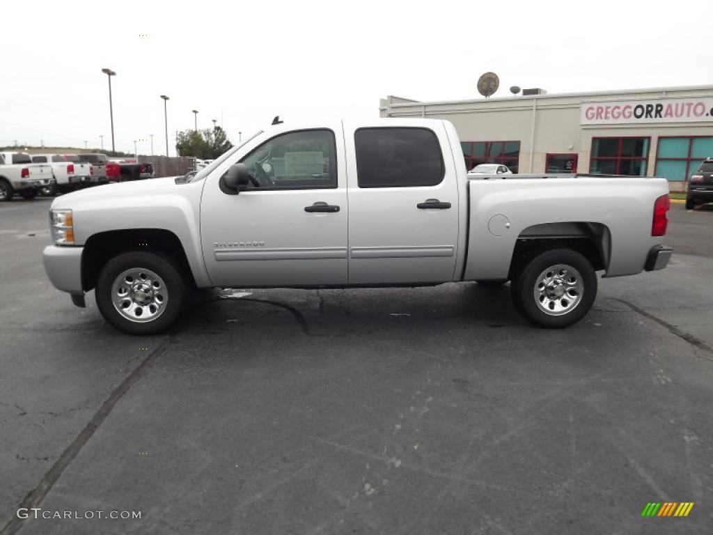 2011 Silverado 1500 LS Crew Cab - Sheer Silver Metallic / Dark Titanium photo #8