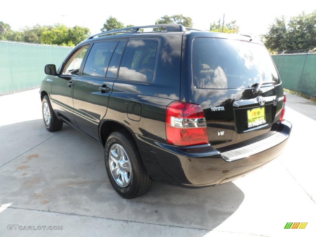 2007 Highlander V6 - Black / Ash Gray photo #5