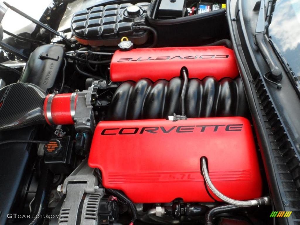 2001 Chevrolet Corvette Z06 5.7 Liter OHV 16-Valve LS6 V8 Engine Photo #52757676