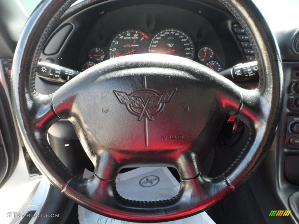 2001 Chevrolet Corvette Z06 Black Steering Wheel Photo #52757868