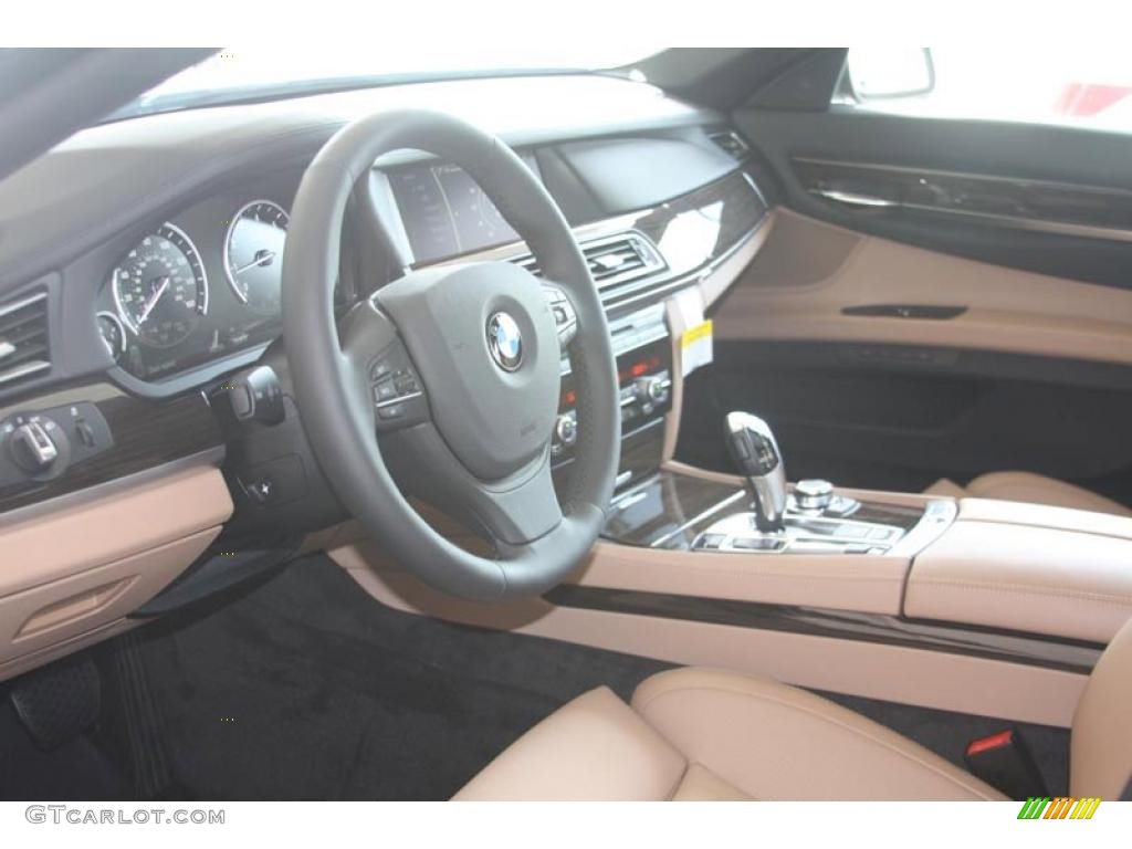 2012 7 Series 740Li Sedan - Carbon Black Metallic / Saddle/Black photo #4