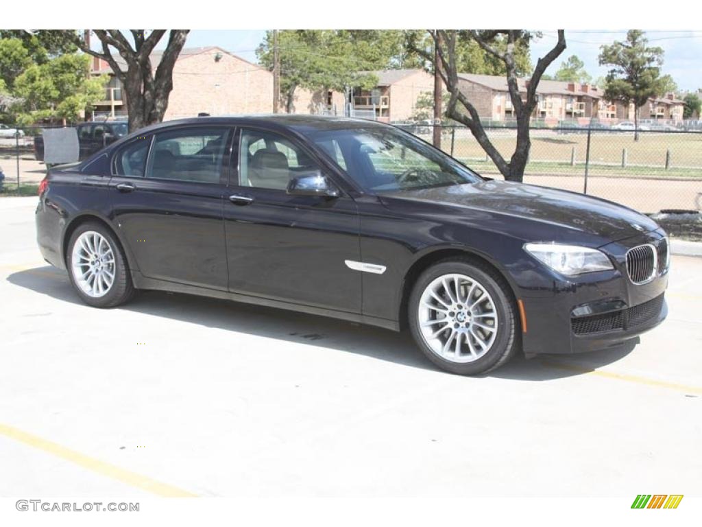 2012 7 Series 740Li Sedan - Carbon Black Metallic / Saddle/Black photo #8