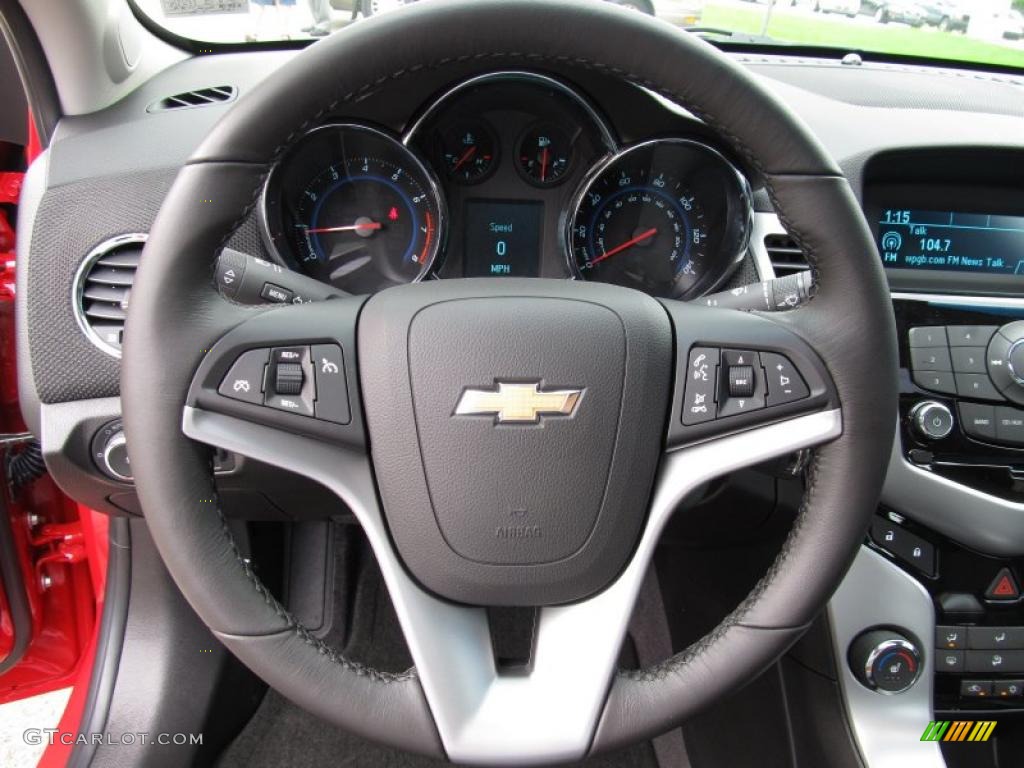 2012 Chevrolet Cruze LT/RS Jet Black Steering Wheel Photo #52763724