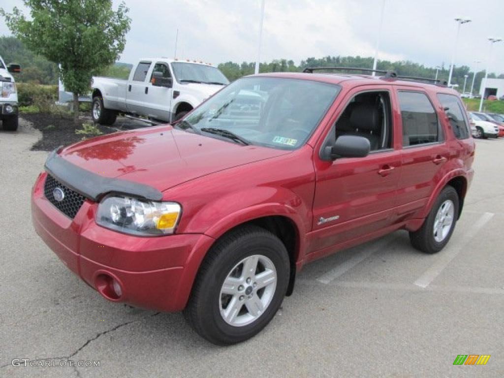 2006 Escape Hybrid 4WD - Redfire Metallic / Medium/Dark Flint photo #5