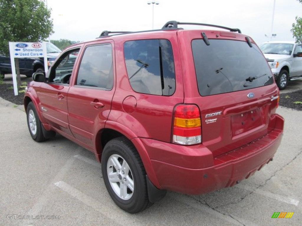 2006 Escape Hybrid 4WD - Redfire Metallic / Medium/Dark Flint photo #8