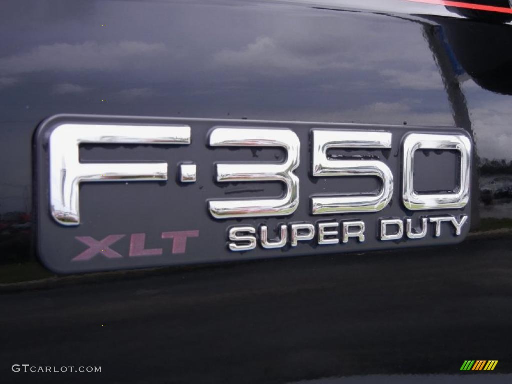 2002 F350 Super Duty XLT Crew Cab 4x4 Dually - Black / Black photo #9