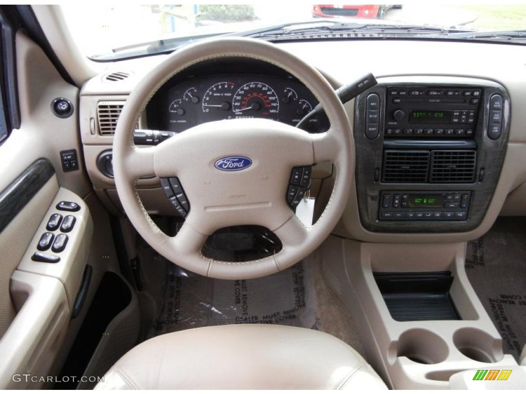 2002 Ford Explorer Limited 4x4 Medium Parchment Dashboard Photo #52769160