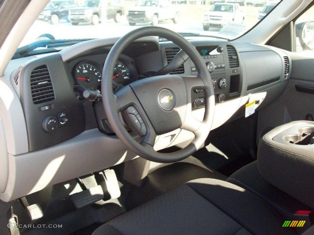 2011 Silverado 1500 LS Regular Cab - Steel Green Metallic / Dark Titanium photo #7