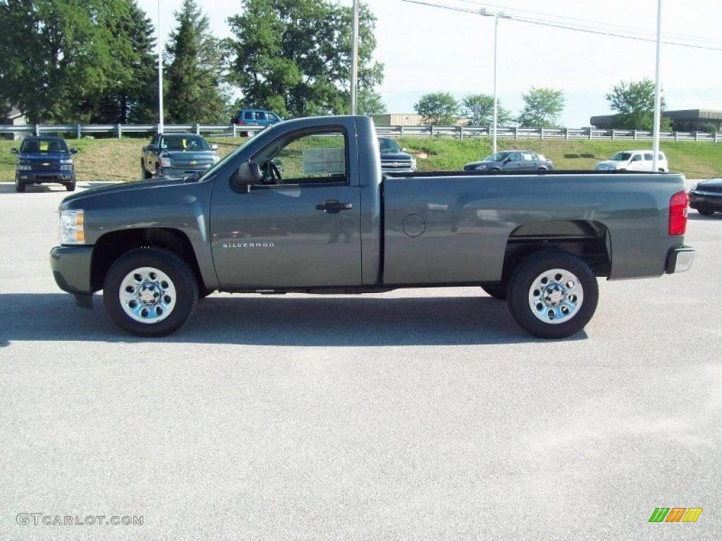 2011 Silverado 1500 LS Regular Cab - Steel Green Metallic / Dark Titanium photo #12