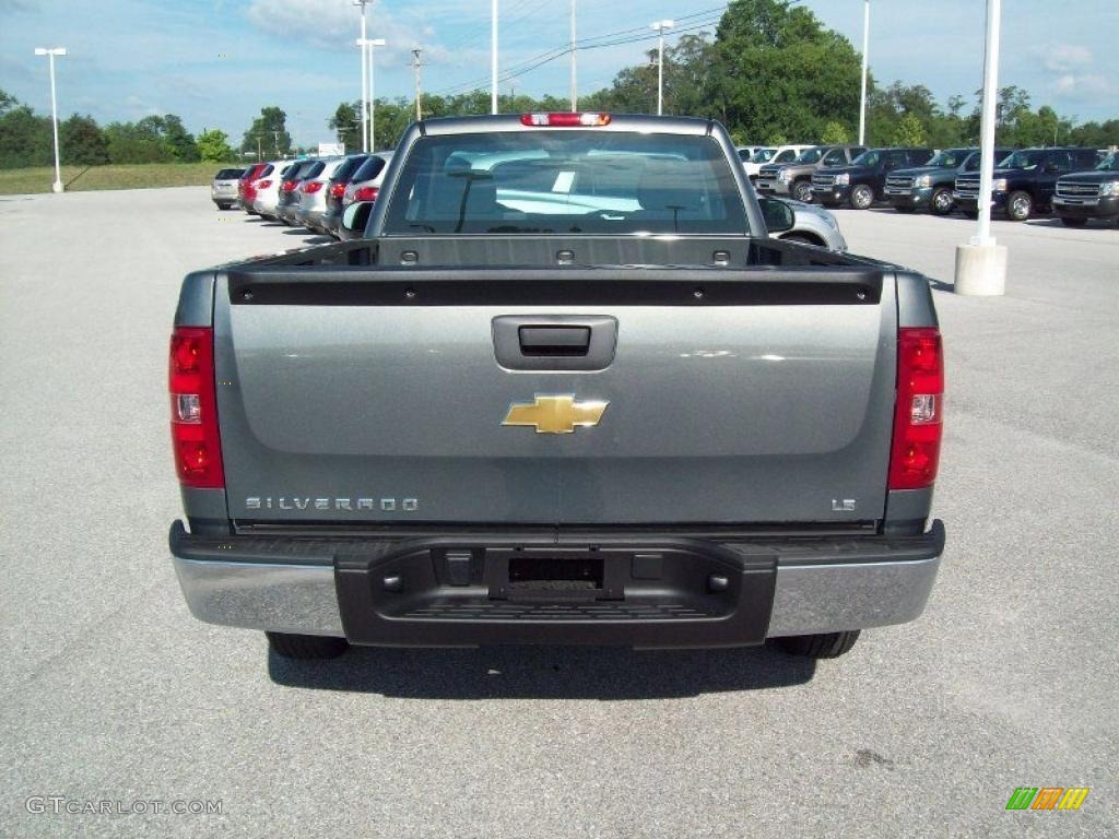 2011 Silverado 1500 LS Regular Cab - Steel Green Metallic / Dark Titanium photo #16