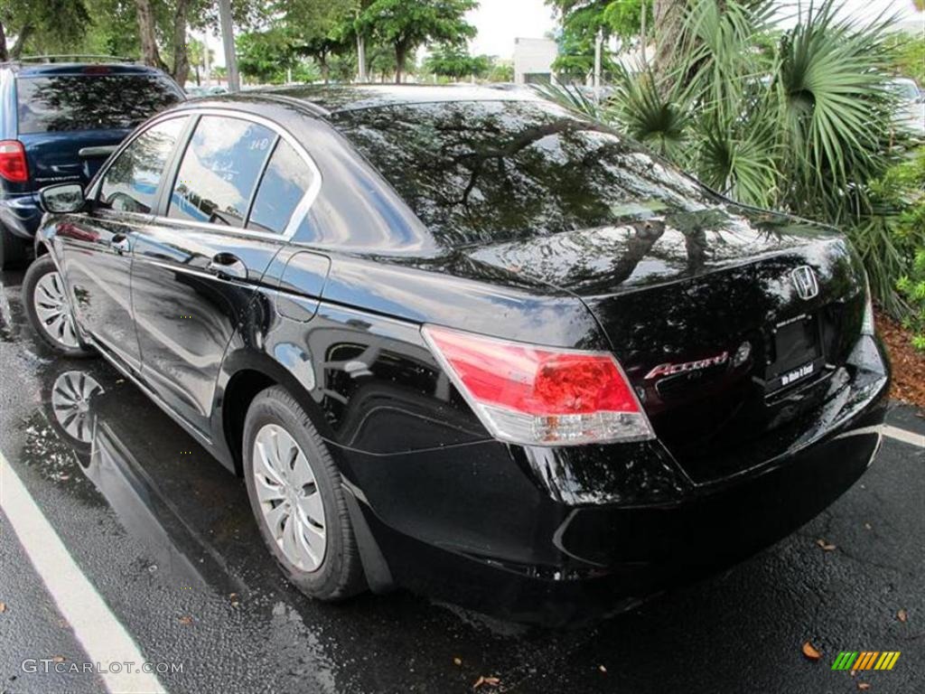 2010 Accord LX Sedan - Crystal Black Pearl / Ivory photo #3