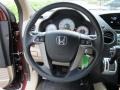 Beige 2011 Honda Pilot EX Steering Wheel