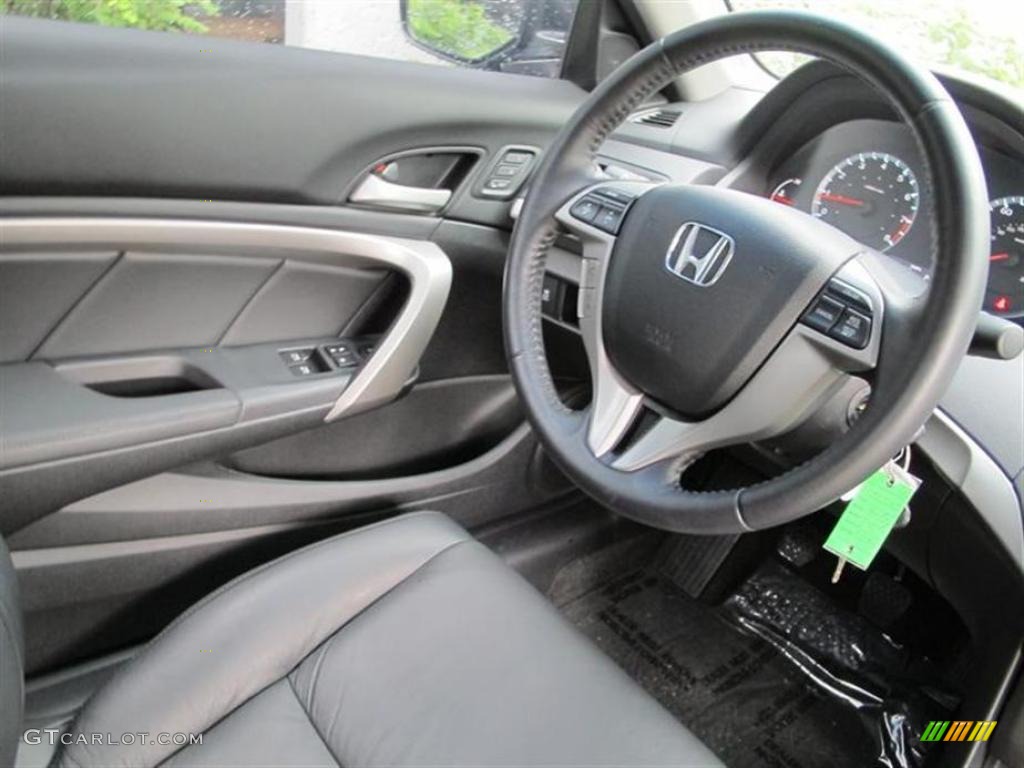 2011 Honda Accord EX-L V6 Coupe Black Steering Wheel Photo #52773440
