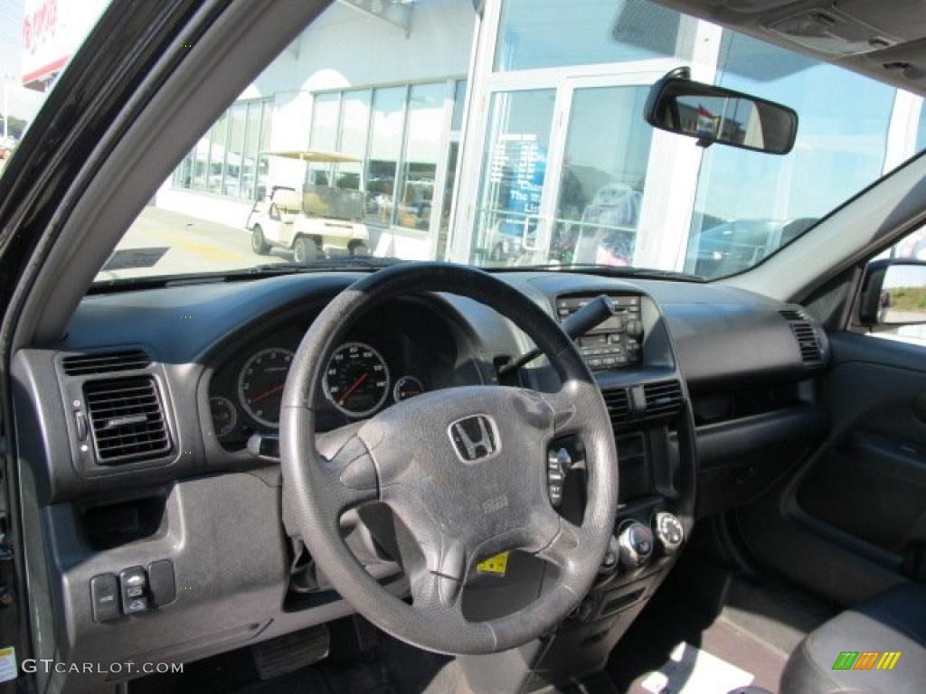 2002 CR-V EX 4WD - Nighthawk Black Pearl / Black photo #14