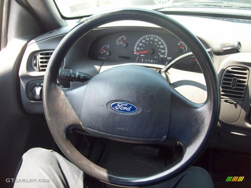 2003 Ford F150 XL Regular Cab Medium Graphite Grey Steering Wheel Photo #52773672