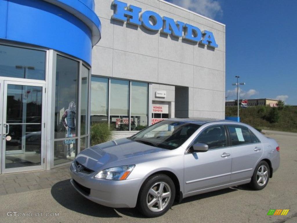 2004 Accord EX-L Sedan - Satin Silver Metallic / Black photo #1