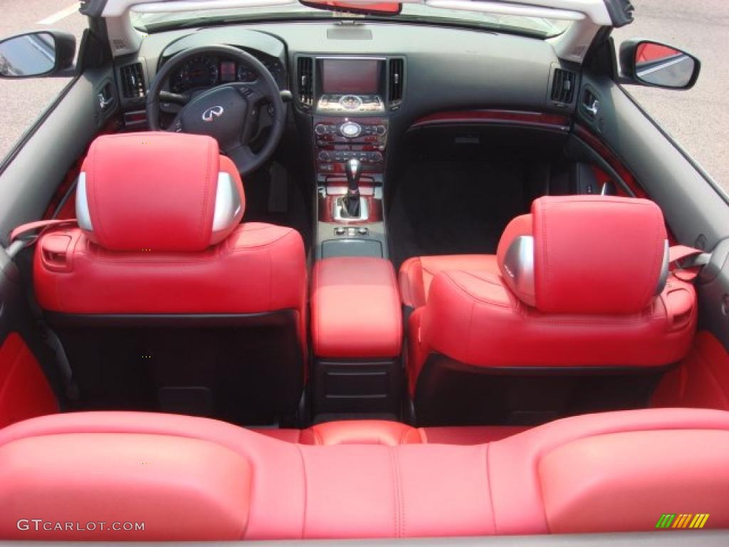 Monaco Red Interior 2009 Infiniti G 37 Premier Edition Convertible Photo #52775216