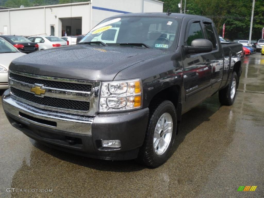 2010 Silverado 1500 LT Extended Cab 4x4 - Taupe Gray Metallic / Ebony photo #2