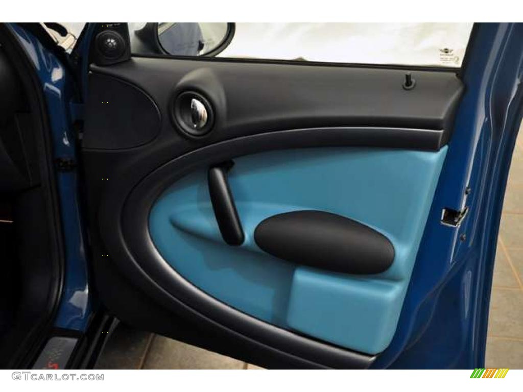 2011 Mini Cooper S Countryman All4 AWD Gravity Carbon Black Leather Door Panel Photo #52777340