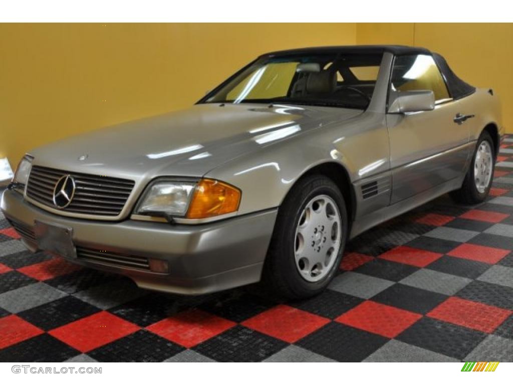 1993 SL 500 Roadster - Smoke Silver Metallic / Parchment photo #2