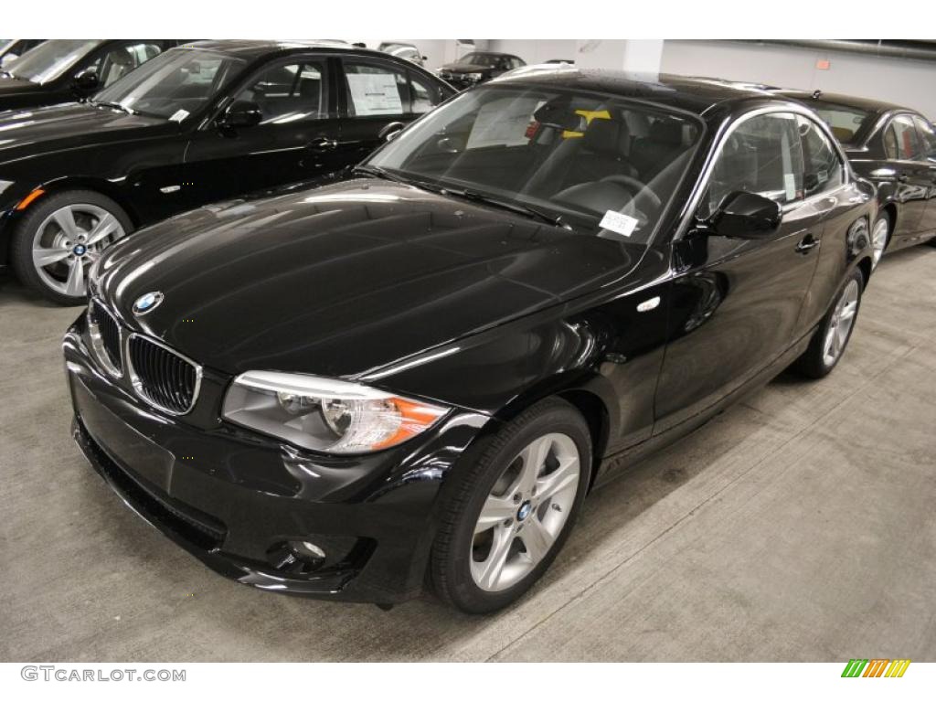 2012 1 Series 128i Coupe - Jet Black / Black photo #5