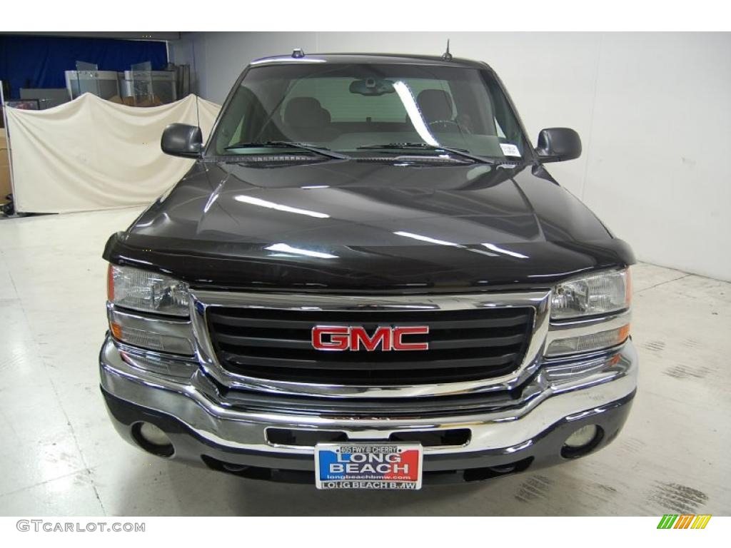 2005 Sierra 1500 SLE Extended Cab - Carbon Metallic / Dark Pewter photo #5