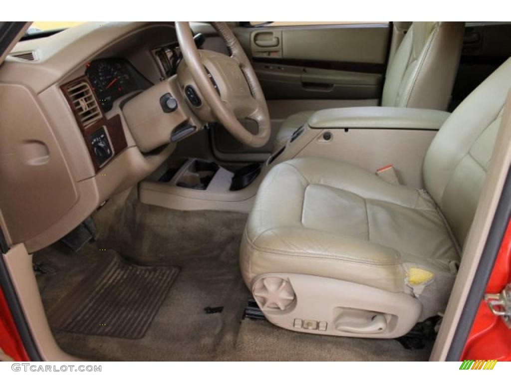Sandstone Interior 2002 Dodge Durango SLT Plus 4x4 Photo #52779680