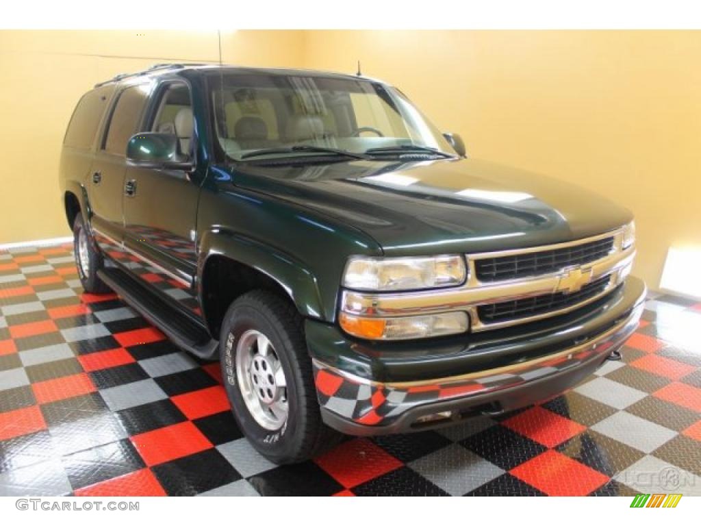 2002 Suburban 1500 LT 4x4 - Forest Green Metallic / Tan photo #1