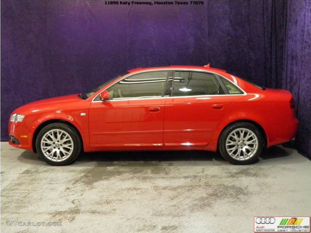 2008 A4 2.0T Special Edition quattro Sedan - Brilliant Red / Beige photo #5