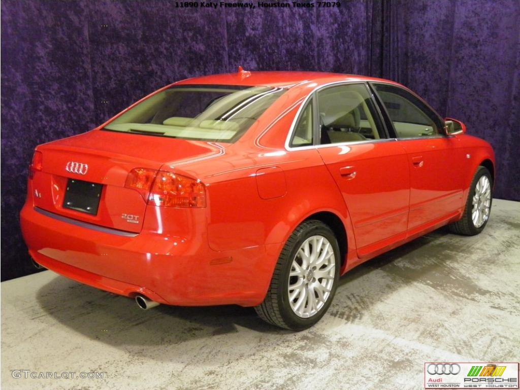 2008 A4 2.0T Special Edition quattro Sedan - Brilliant Red / Beige photo #21