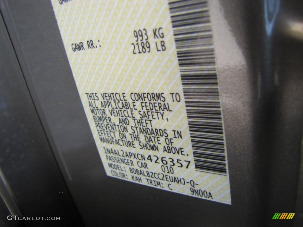 2012 Altima Color Code KAH for Saharan Stone Photo #52787584