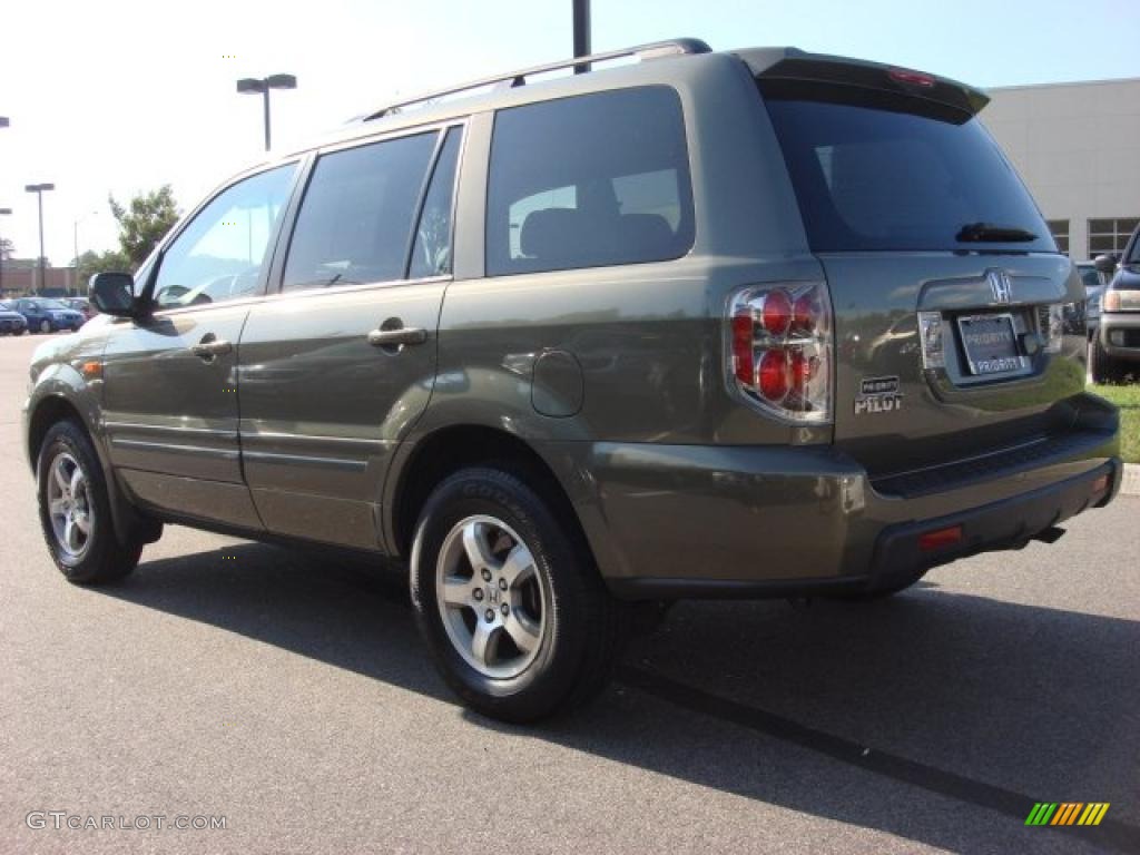 2008 Pilot EX-L - Aberdeen Green Metallic / Olive photo #4