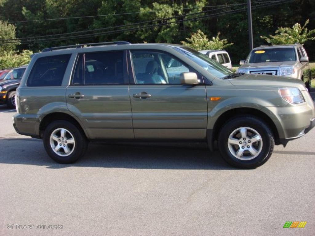 2008 Pilot EX-L - Aberdeen Green Metallic / Olive photo #6