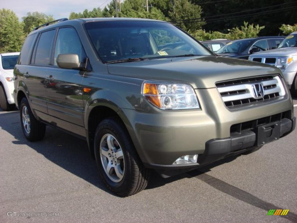 2008 Pilot EX-L - Aberdeen Green Metallic / Olive photo #7