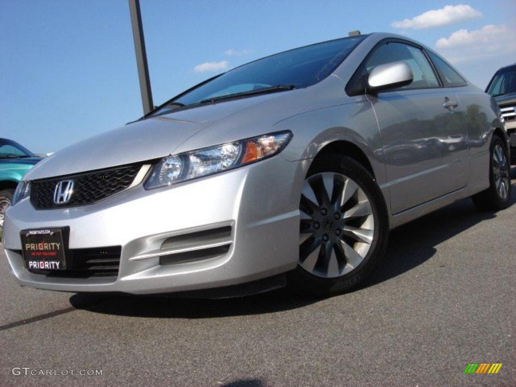 2010 Civic EX-L Coupe - Alabaster Silver Metallic / Black photo #1