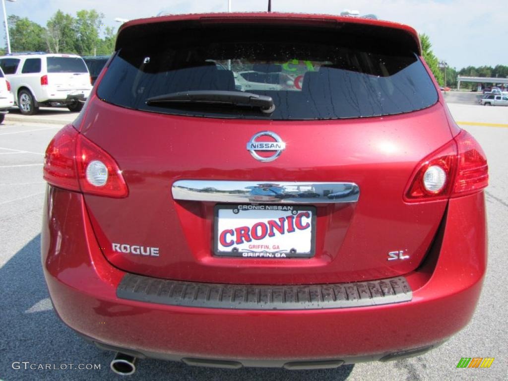 2011 Rogue SL - Cayenne Red / Black photo #4