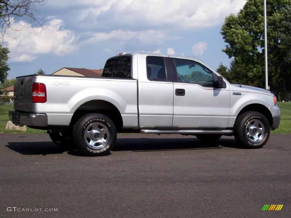 2005 F150 XLT SuperCab 4x4 - Silver Metallic / Medium Flint Grey photo #4