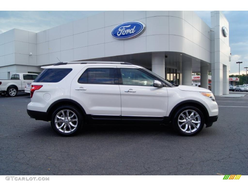 White Platinum Tri-Coat 2012 Ford Explorer Limited Exterior Photo #52792644