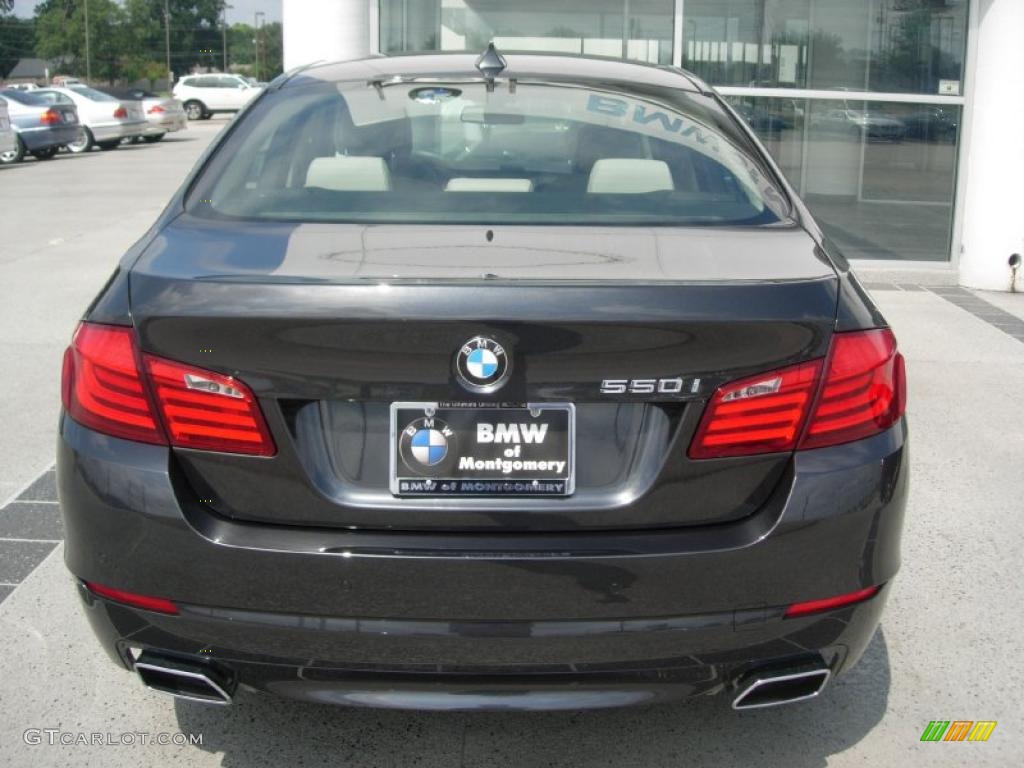 2011 5 Series 550i Sedan - Dark Graphite Metallic / Oyster/Black photo #11