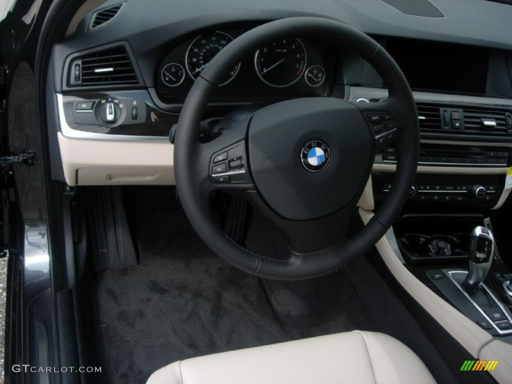 2011 5 Series 550i Sedan - Dark Graphite Metallic / Oyster/Black photo #13