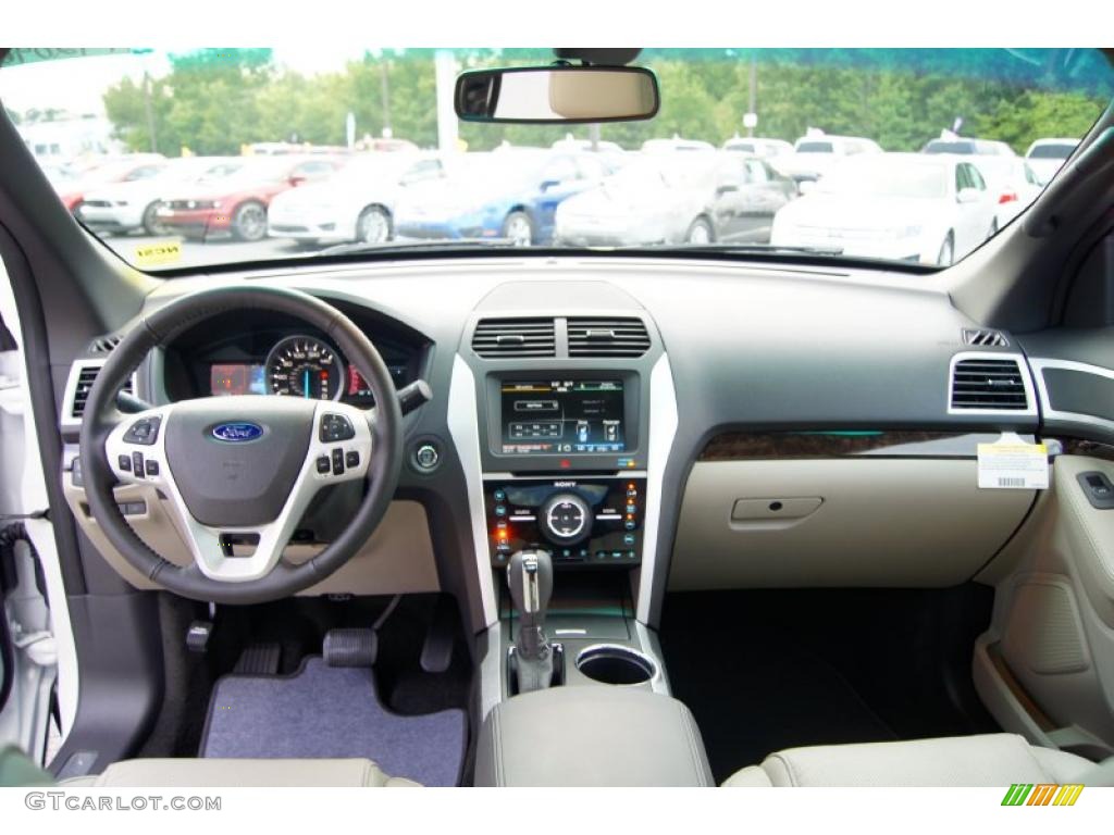 2012 Ford Explorer Limited Medium Light Stone Dashboard Photo #52792912