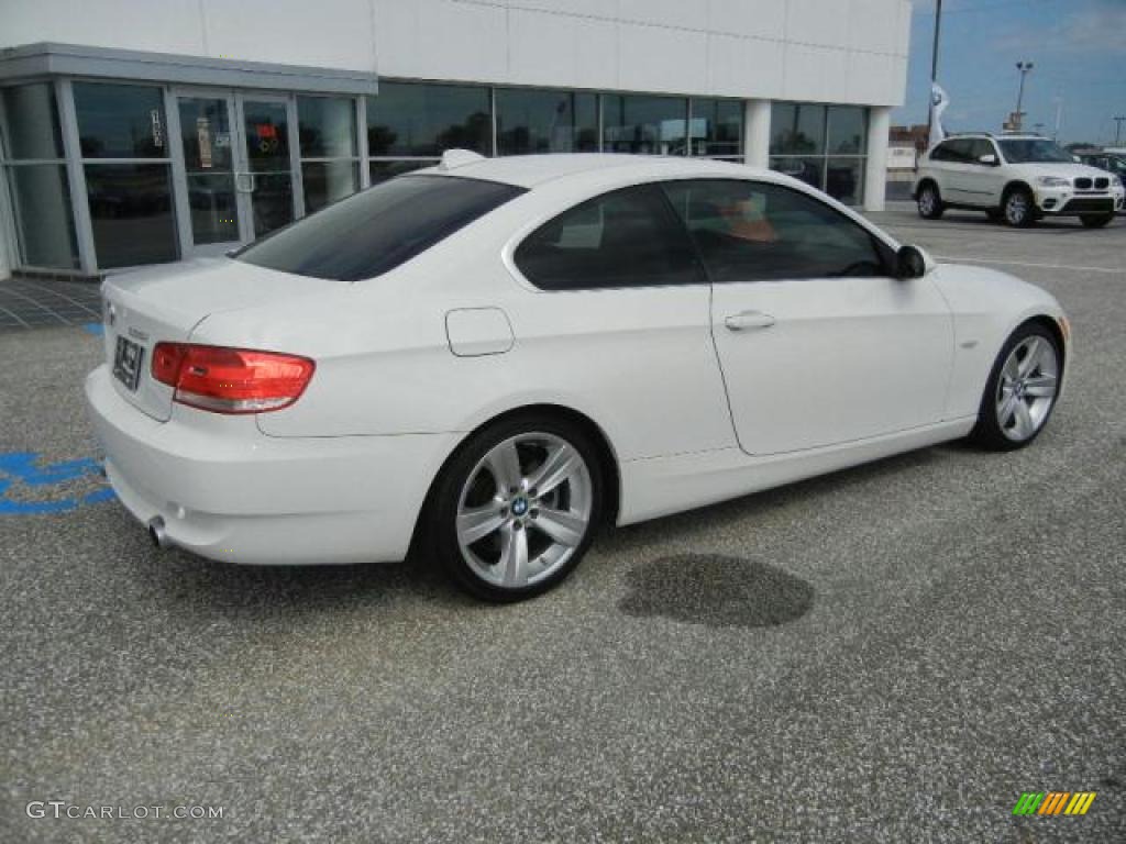 2008 3 Series 335i Coupe - Alpine White / Saddle Brown/Black photo #2