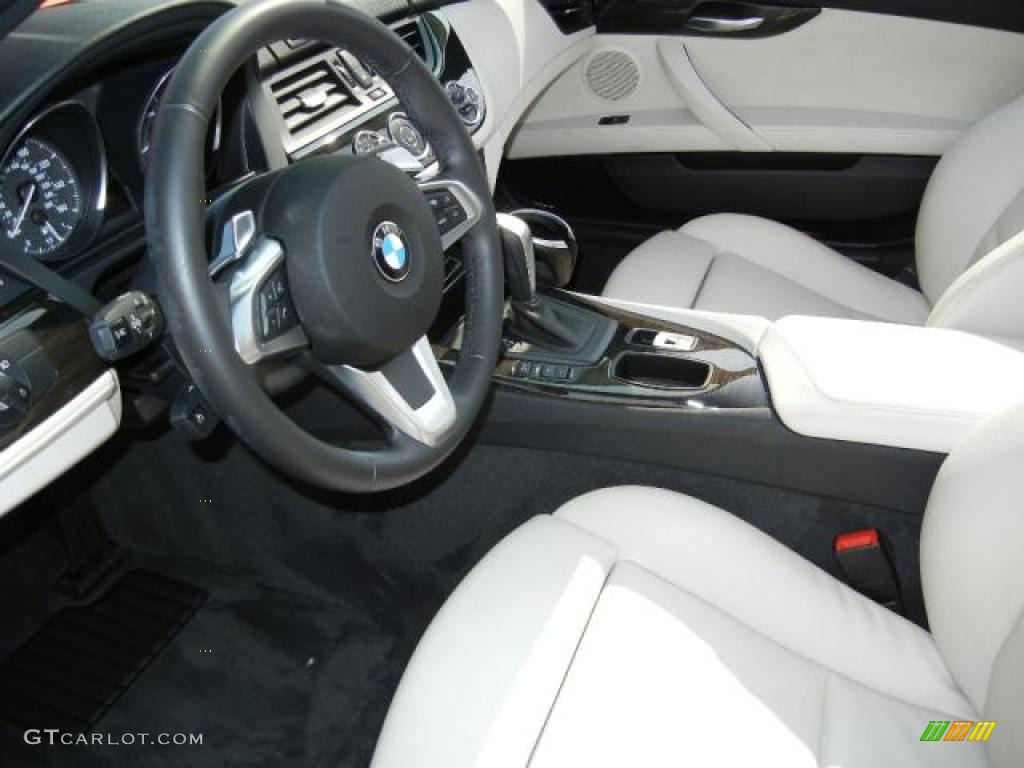 Ivory White Nappa Leather Interior 2009 BMW Z4 sDrive30i Roadster Photo #52794108
